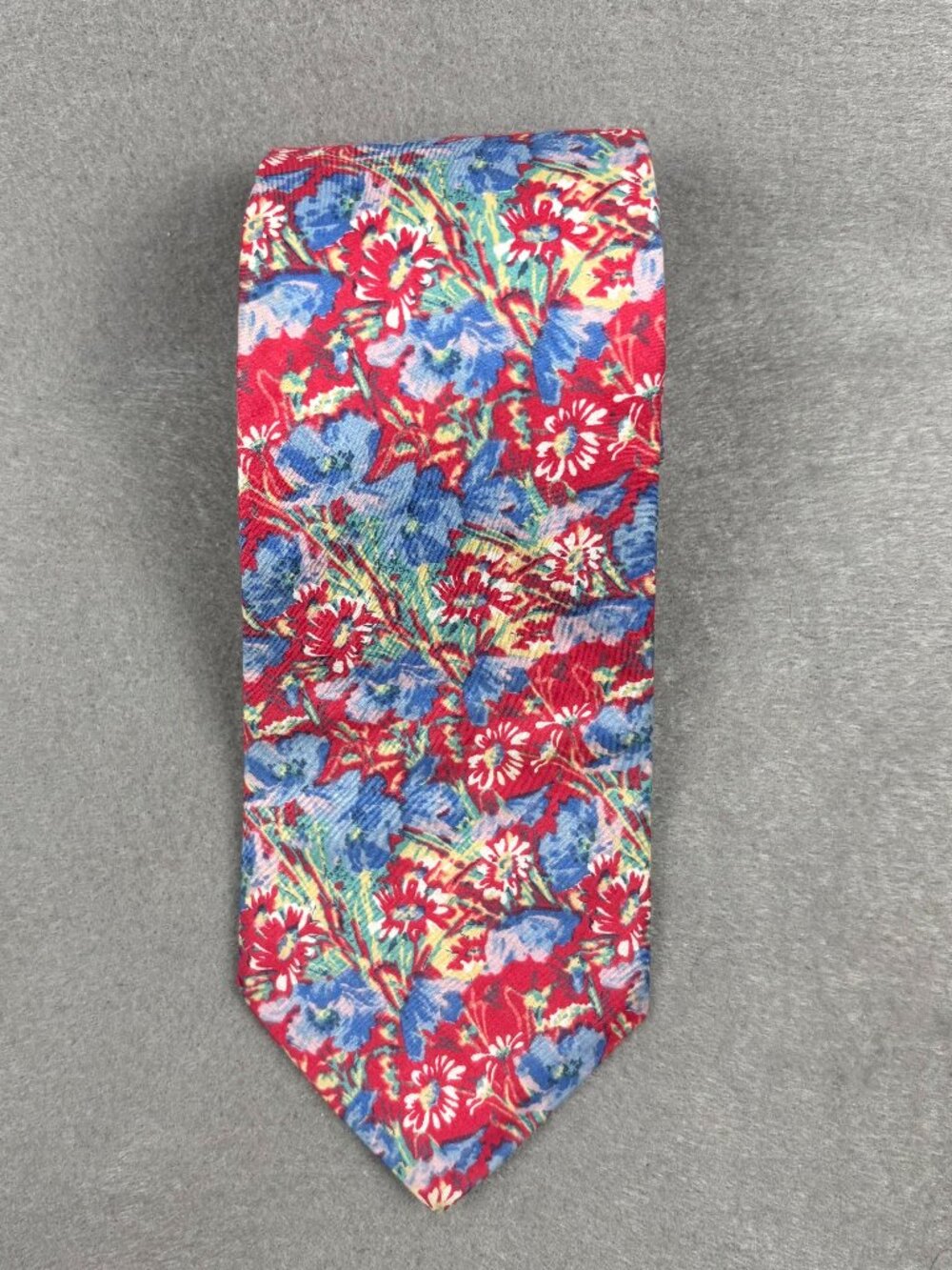 Liberty London Floral Print Silk Tie Multicolor Made Spain Designer 3.25"